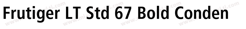 Frutiger LT Std 67 Bold Condensed字体转换